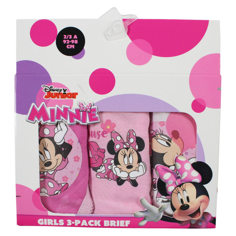 Picture of MIN361335 DISNEY MINNIE MOUSE 100% COTTON 3 PACK BRIEFS